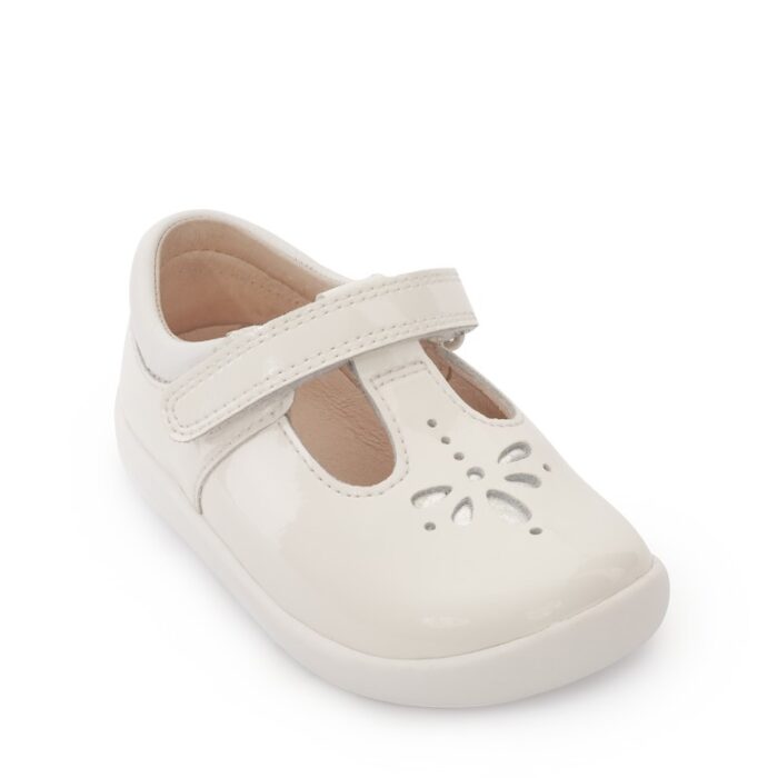 Start-Rite Puzzle Shoes – White Patent – Girls First Shoes - Crep Direct UK