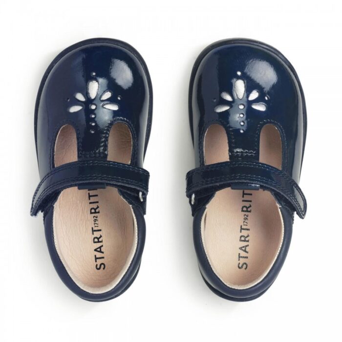 Start-Rite Puzzle Shoes – Navy Patent – Girls First Shoes - Crep Direct UK