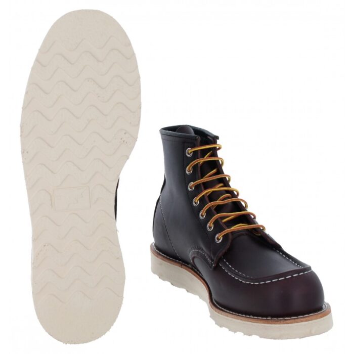 Red Wing Classic Moc Toe Boots 8847 – Black Cherry Leather – Mens Boots - Crep Direct UK