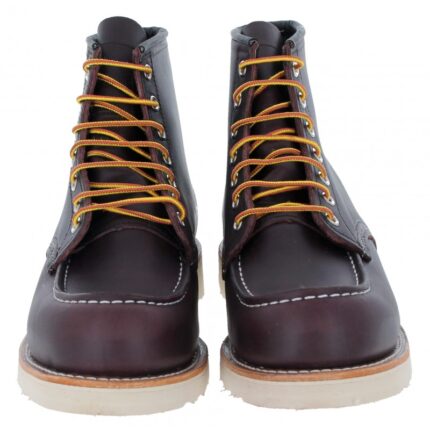 Red Wing Classic Moc Toe Boots 8847 – Black Cherry Leather – Mens Boots - Crep Direct UK
