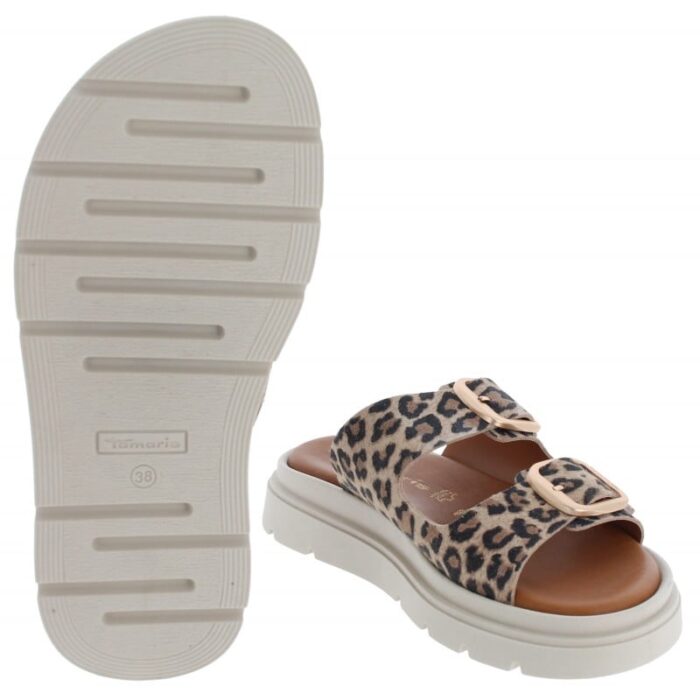 Tamaris 27239 Mules – Leopard Print – Womens Sandals, Sliders & Toe Posts - Crep Direct UK