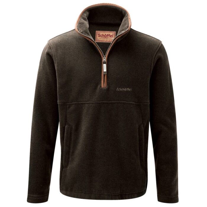 Schoffel Berkeley 1/4 Zip Fleece 21106 – Dark Olive – Mens Clothing - Crep Direct UK