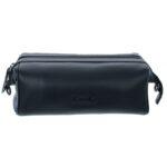 Loake Thames Washbag- Black Leather – Personalised Gifts for Her - Crep Direct UK