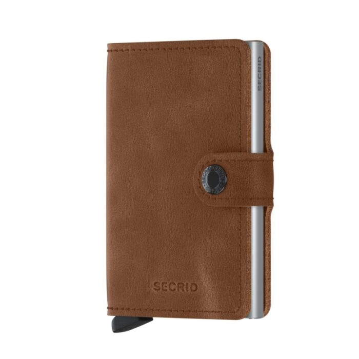 Secrid Mini Wallet Vintage- Cognac/Silver – Personalised Gifts for Her - Crep Direct UK