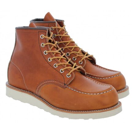 Red Wing Classic Moc Toe 875 Boots – Tan Leather – Mens Boots - Crep Direct UK