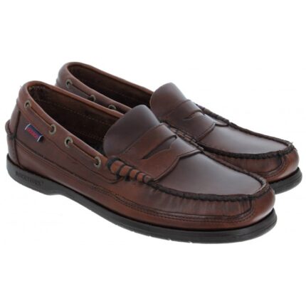 Sebago Sloop 70002B0 Loafers – Brown Gum Leather – Mens Shoes - Crep Direct UK