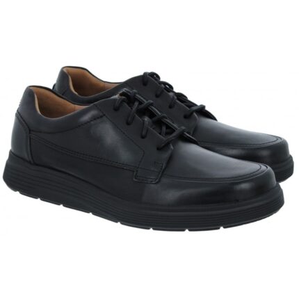 Clarks Un Abode Ease Shoes – Black Leather – Mens Shoes - Crep Direct UK