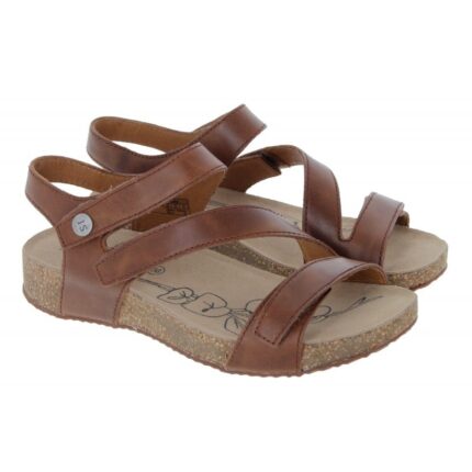 Josef Seibel Tonga 25 78519 Sandals - Camel Leather - Womens Sandals, Sliders & Toe Posts