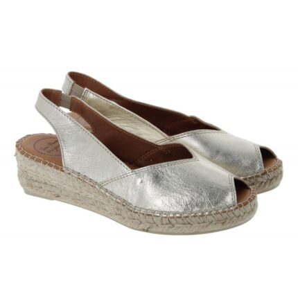 Toni Pons Bernia-P Peep Toe Espadrilles – Platinum Leather – Womens Espadrilles - Crep Direct UK Toni Pons Bernia-P Peep Toe Espadrilles – Platinum Leather – Womens Espadrilles - Crep Direct UK
