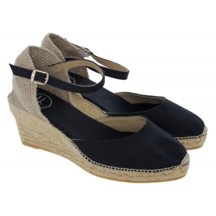 Toni Pons Caldes Wedge Espadrilles – Black Linen – Womens Espadrilles - Crep Direct UK Toni Pons Caldes Wedge Espadrilles – Black Linen – Womens Espadrilles - Crep Direct UK