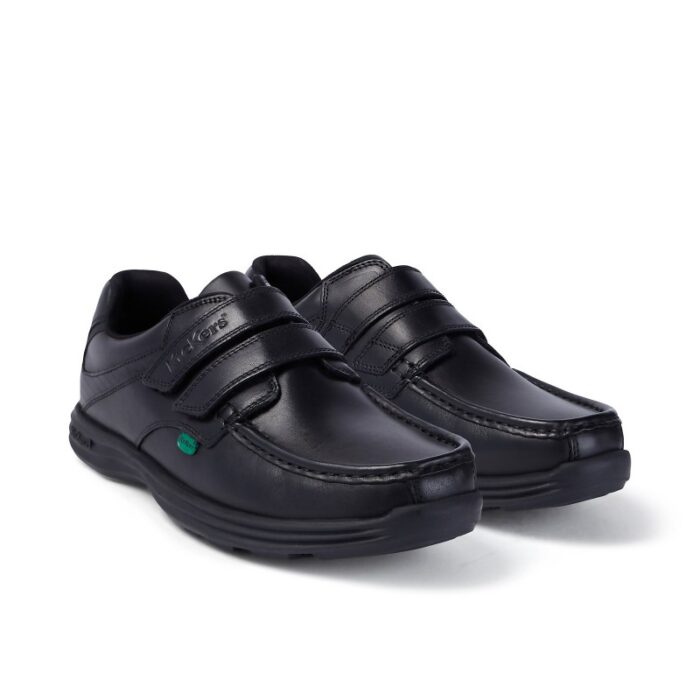 Kickers Reasan Strap 112801 Shoes – Black Leather – Mens Shoes - Crep Direct UK