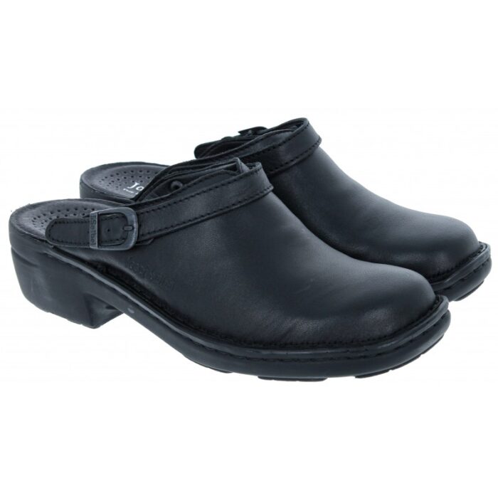 Josef Seibel Betsy 95920 Mules – Black Leather – Womens Sandals, Sliders & Toe Posts - Crep Direct UK