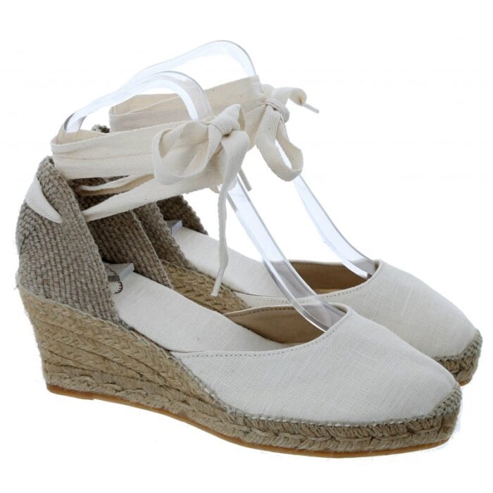 Toni Pons Calonge Wedge Espadrilles – Cru Linen – Womens Espadrilles - Crep Direct UK