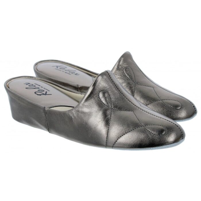 Gabor Relax 7312 Slippers – Pewter Leather – Womens Slippers - Crep Direct UK