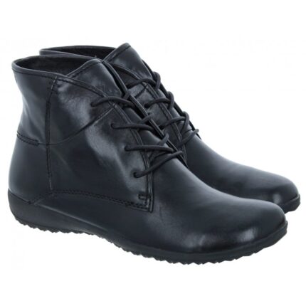 Josef Seibel Naly 09 79709 Lace-Up Ankle Boots – Black Leather – Womens Boots - Crep Direct UK