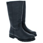 Panama Jack Bambina Igloo Boots – Black Leather – Womens Boots - Crep Direct UK