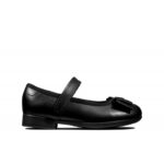 Clarks Scala Tap Toddler School Shoes – Black Leather – Girls School Shoes - Crep Direct UK