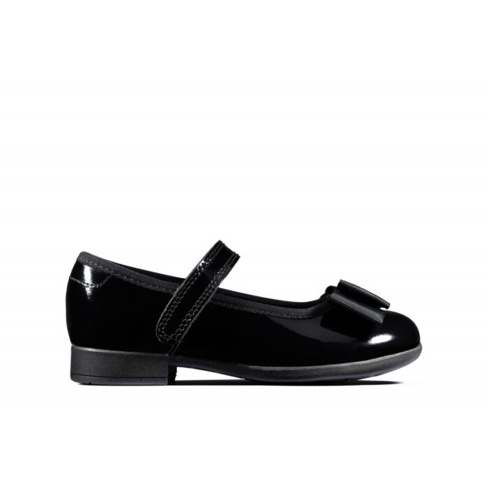 Clarks Scala Tap Toddler School Shoes – Black Patent – Girls School Shoes - Crep Direct UK