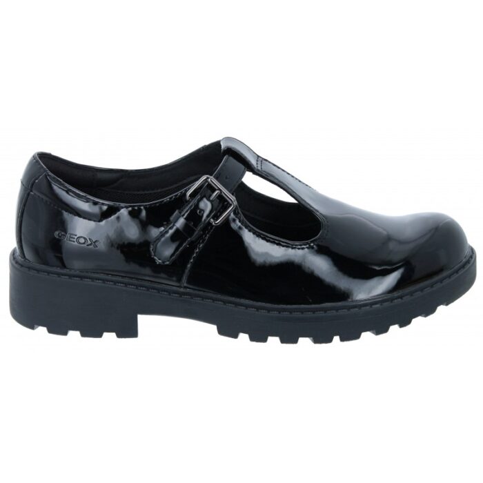 Geox Casey GE J8420E School Shoes – Black Patent – Girls School Shoes - Crep Direct UK