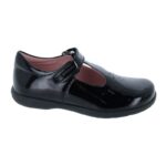 Geox Naimara J16FHB School Shoes – Black Patent – Girls School Shoes - Crep Direct UK