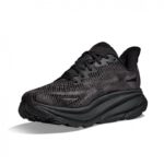 Hoka M Clifton 9 Trainers – Black / Black – Mens Performance Running - Crep Direct UK