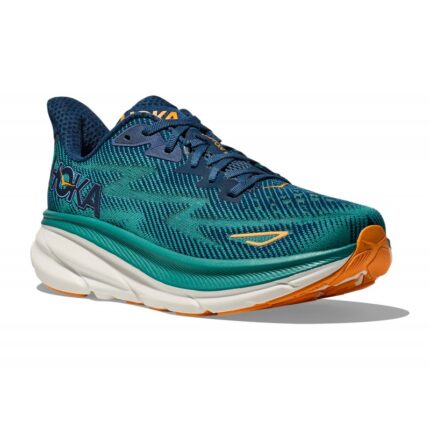 Hoka M Clifton 9 Trainers – Midnight / Oceanic – Mens Performance Running - Crep Direct UK
