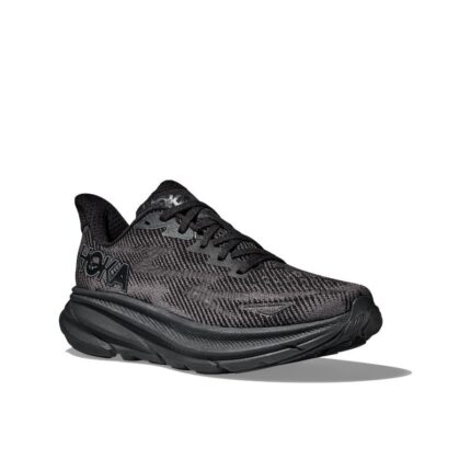 Hoka W Clifton 9 Trainers – Black-Black – Womens Performance Running - Crep Direct UK