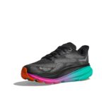 Hoka W Clifton 9 Gore-Tex Trainers – Black / Electric Aqua – Womens Performance Running - Crep Direct UK