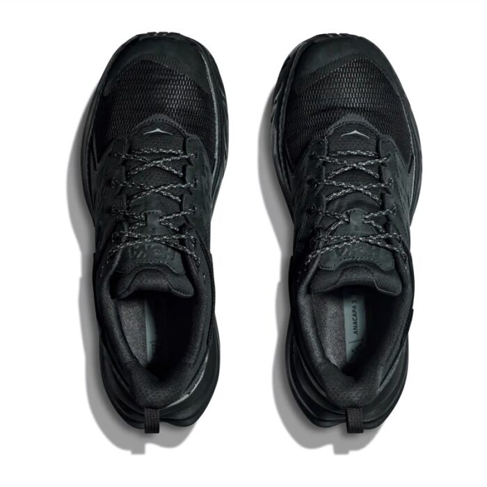 Hoka M Anacapa 2 Low Gtx Trainers – Black / Black – Mens Performance Running - Crep Direct UK