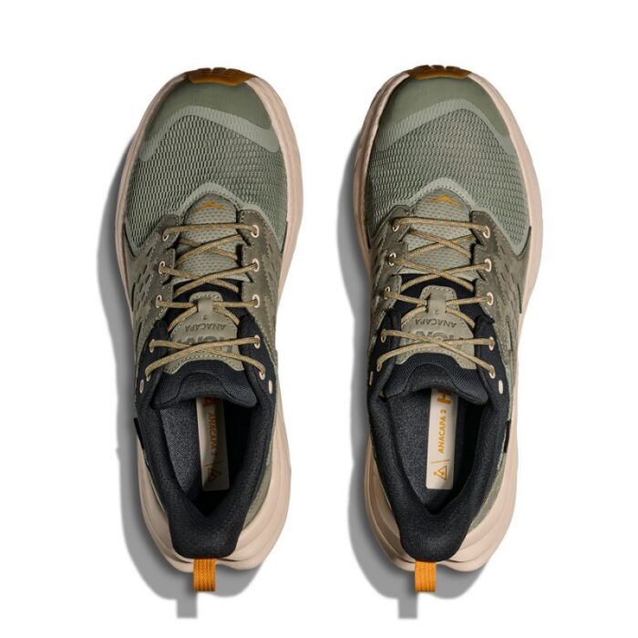 Hoka M Anacapa 2 Low Gtx Trainers – Sea Moss / Oatmeal – Mens Performance Running - Crep Direct UK