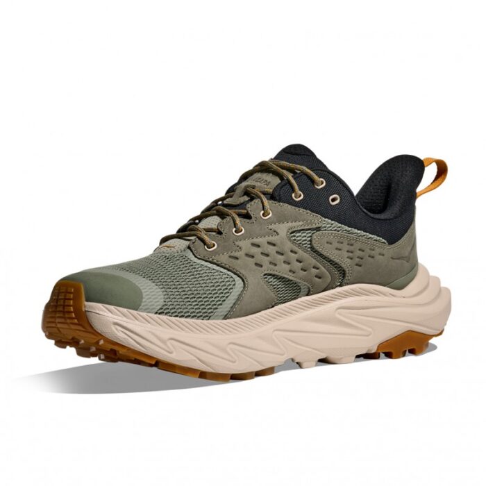 Hoka M Anacapa 2 Low Gtx Trainers – Sea Moss / Oatmeal – Mens Performance Running - Crep Direct UK