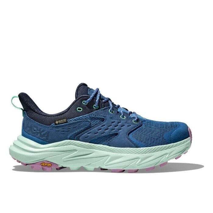 Hoka W Anacapa 2 Low Gtx Trainers – Foggy Night / Aqua Breeze – Womens Performance Running - Crep Direct UK
