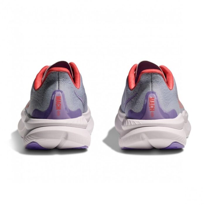 Hoka W Mach 6 Trainers – Pale Dusk / Gull – Womens Performance Running - Crep Direct UK