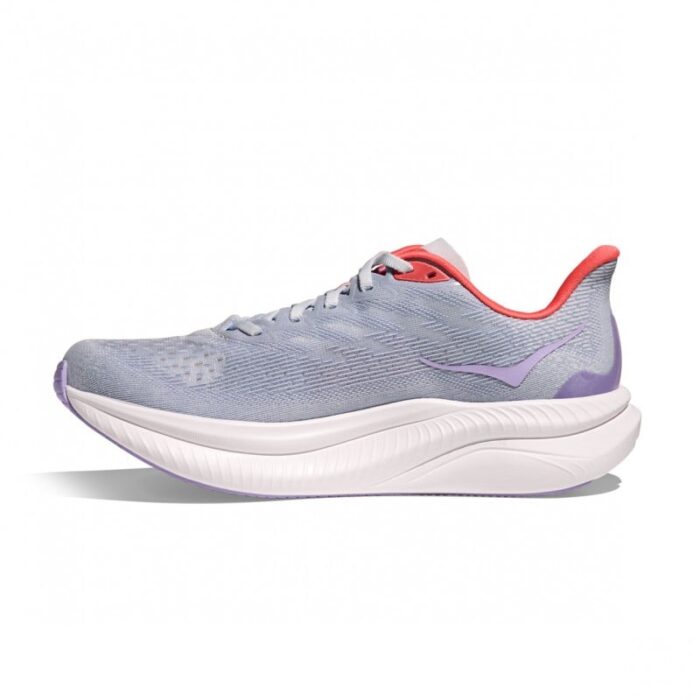 Hoka W Mach 6 Trainers – Pale Dusk / Gull – Womens Performance Running - Crep Direct UK