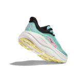Hoka W Bondi 9 Trainers – Blue Spark/ Mint Flourite – Womens Performance Running - Crep Direct UK