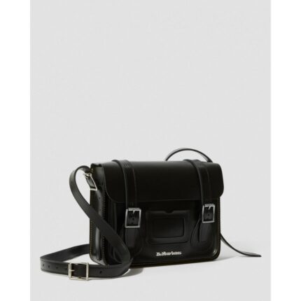 Dr. Martens 11 Inch Kiev Smooth Leather Satchel – Black – Mens Wallets, Bags and Accessories - Crep Direct UK