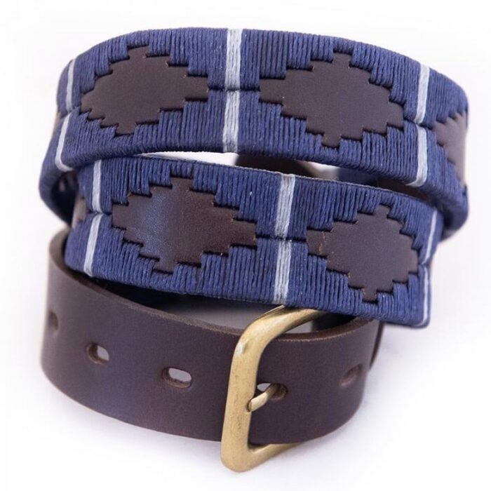 Pioneros 121 Polo Belt – Navy/Silver – Mens Belts - Crep Direct UK