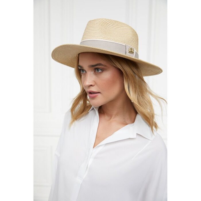 Holland Cooper Francesca Hat – Natural Taupe Straw – Ladies Clothing - Crep Direct UK