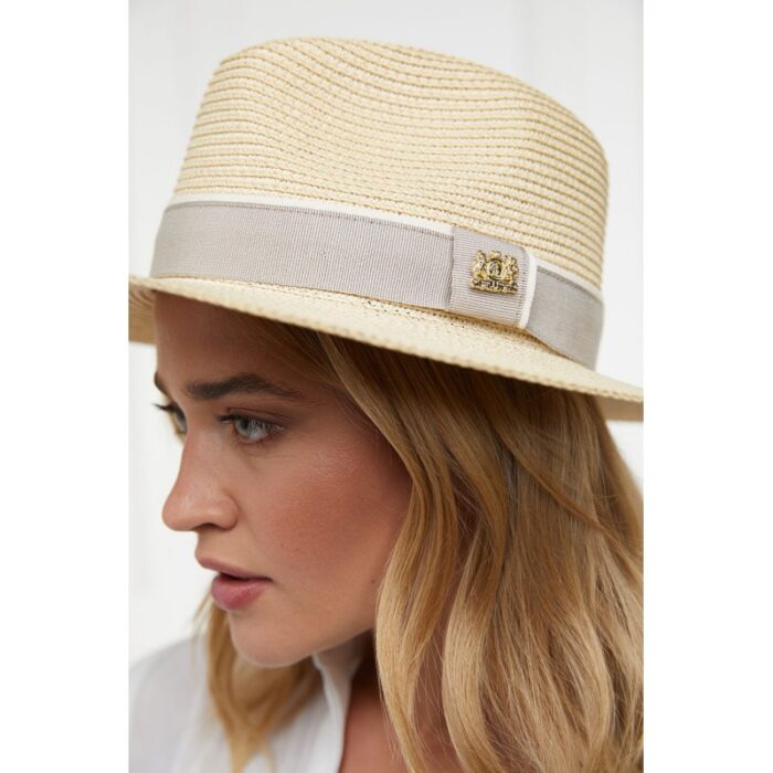 Holland Cooper Francesca Hat – Natural Taupe Straw – Ladies Clothing - Crep Direct UK