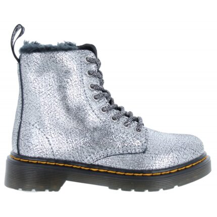 Dr. Martens 1460 Serena Junior Boots - Silver - Girls Boots