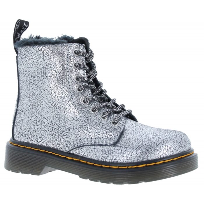 Dr. Martens 1460 Serena Junior Boots – Silver – Girls Boots - Crep Direct UK