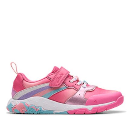 Clarks Tidal Star Kids Trainers – Bright Pink Combi Leather – Girls Shoes - Crep Direct UK Clarks Tidal Star Kids Trainers – Bright Pink Combi Leather – Girls Shoes - Crep Direct UK