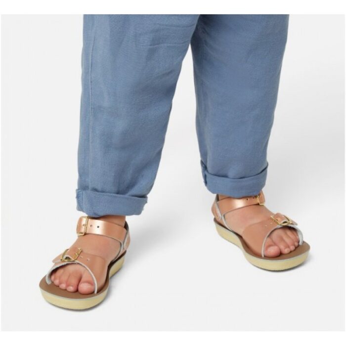 Salt-Water Surfer 1721 Childrens Sandals – Rose Gold – Girls Sandals - Crep Direct UK