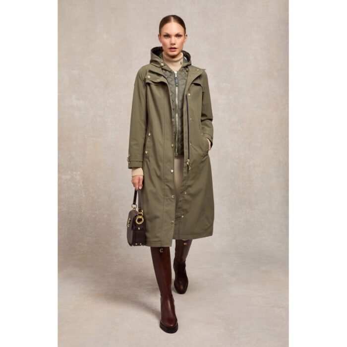 Holland Cooper Folgate Rain Coat – Soft Khaki – Ladies Clothing - Crep Direct UK