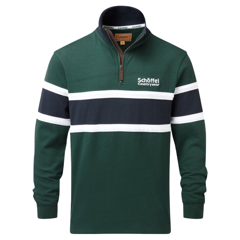 Schoffel Exmouth Heritage Rugby Shirt 3127 – Pine Green Cotton – Mens Clothing - Crep Direct UK Schoffel Exmouth Heritage Rugby Shirt 3127 – Pine Green Cotton – Mens Clothing - Crep Direct UK