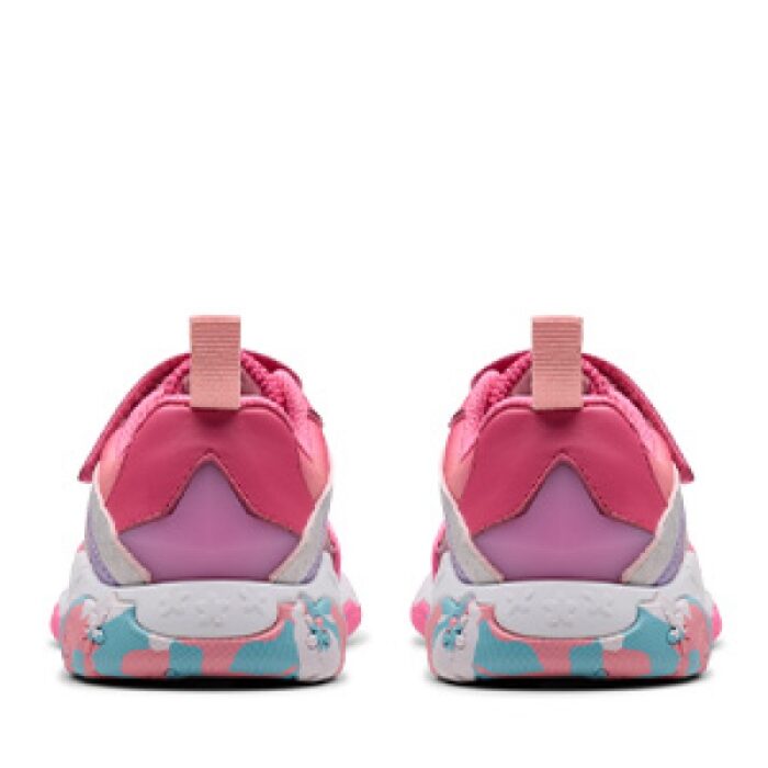 Clarks Tidal Star Kids Trainers – Bright Pink Combi Leather – Girls Shoes - Crep Direct UK