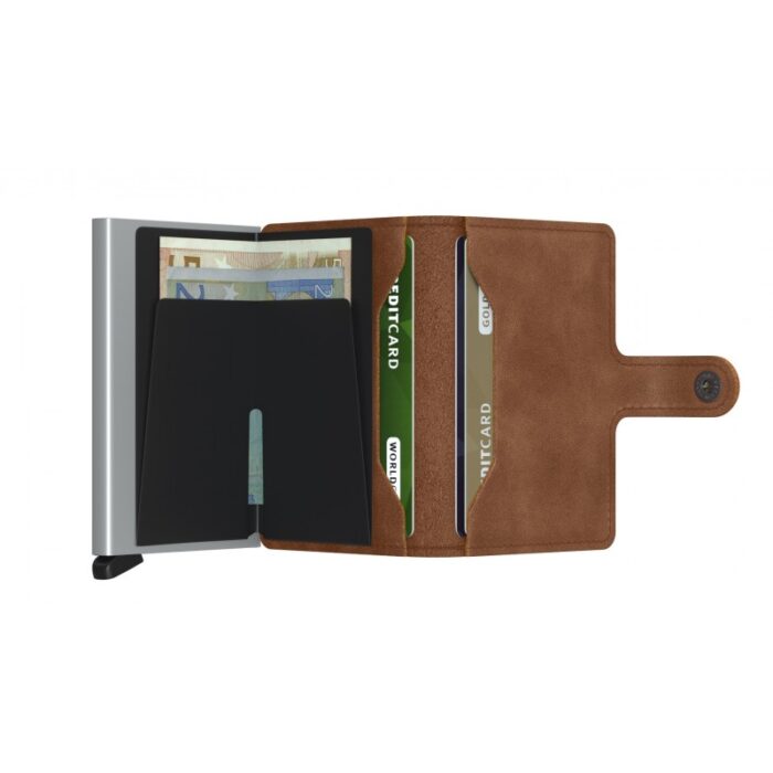 Secrid Mini Wallet Vintage- Cognac/Silver – Personalised Gifts for Her - Crep Direct UK