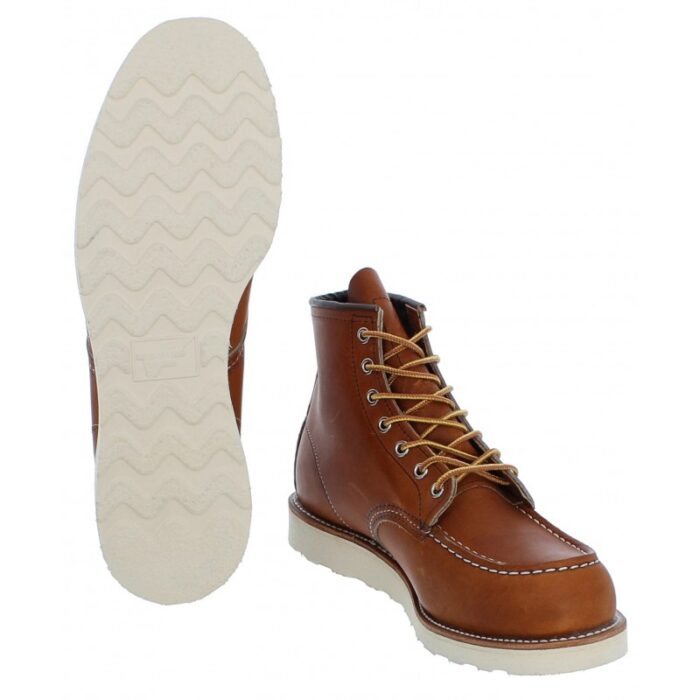 Red Wing Classic Moc Toe 875 Boots – Tan Leather – Mens Boots - Crep Direct UK