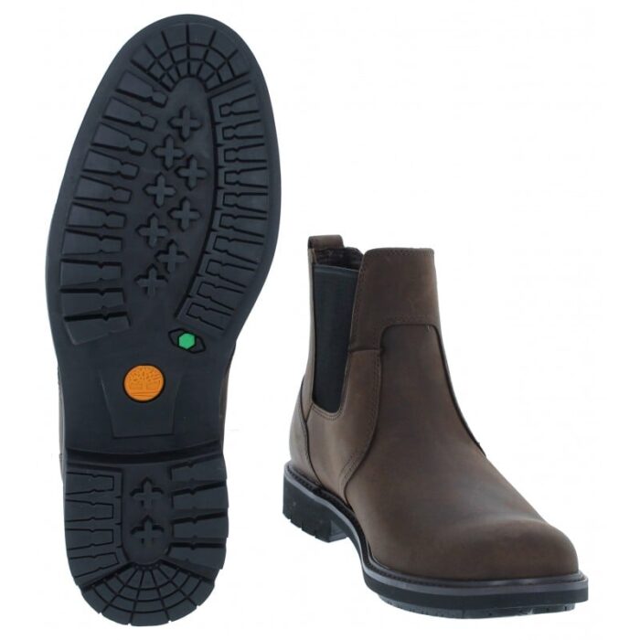 Timberland Stormbuck Chelsea TB05552R Boots – Dark Brown Leather – Mens Boots - Crep Direct UK