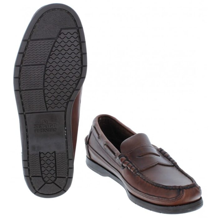 Sebago Sloop 70002B0 Loafers – Brown Gum Leather – Mens Shoes - Crep Direct UK